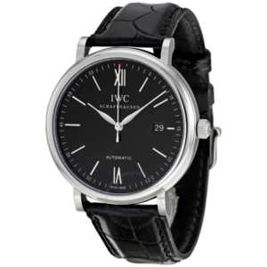 IWC Men's IW356502 Portofino Automatic Black Dial Watch