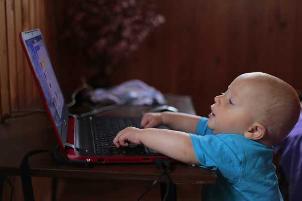 Laptop Baby Red keyboard Funny