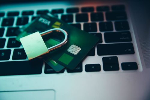 Lock computer credit cards security