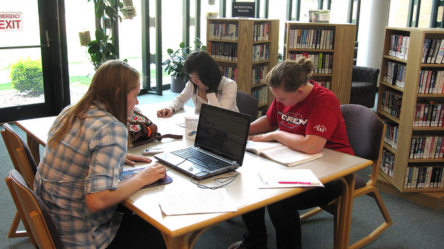 College Students with Laptop